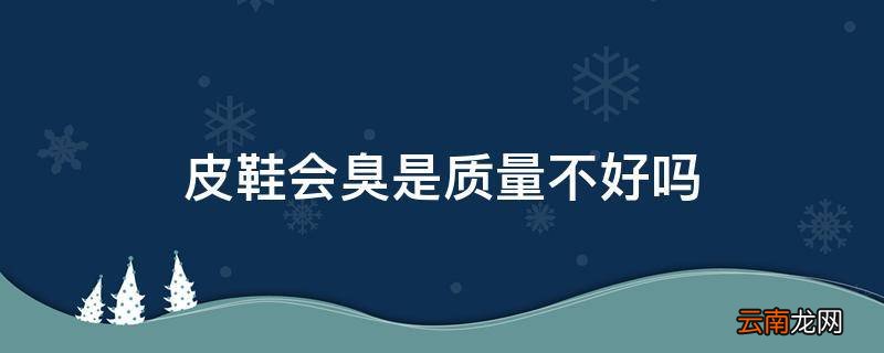 皮鞋会臭是质量不好吗