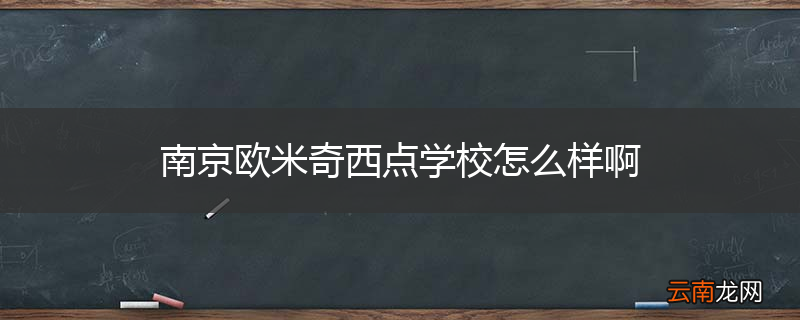 南京欧米奇西点学校怎么样啊