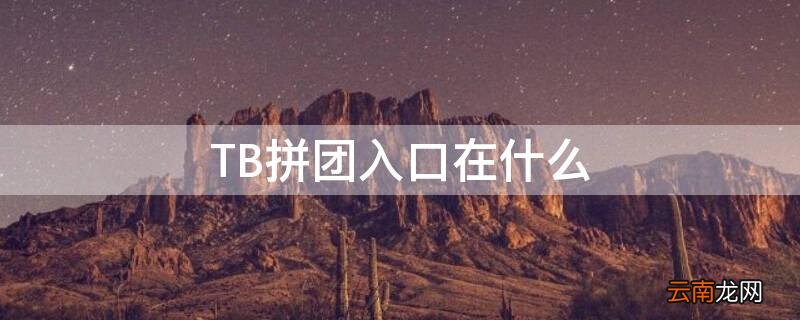 跑团tbb TB拼团入口在什么