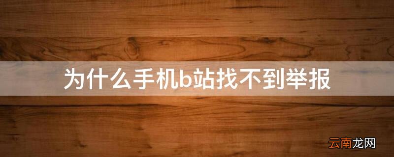 为什么手机b站找不到举报 手机b站举报视频在哪里