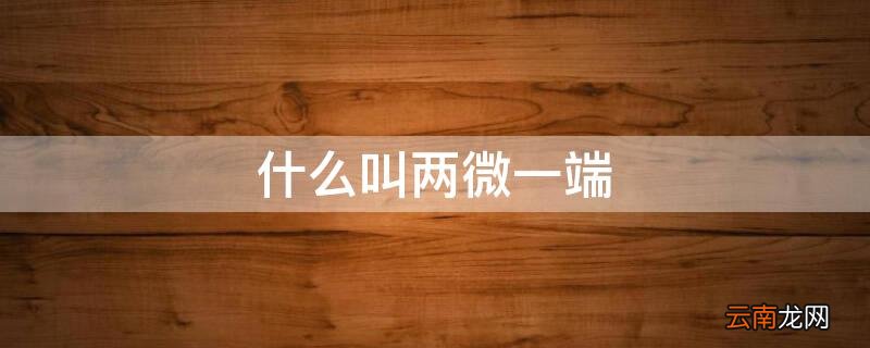 什么叫两微一端 两微一端还是三微一端