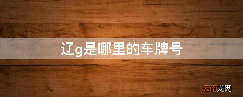 辽g是哪里的车牌号