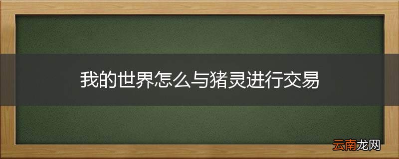 我的世界怎么与猪灵进行交易