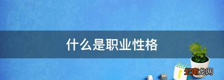 什么是职业性格，职业性格介绍200字