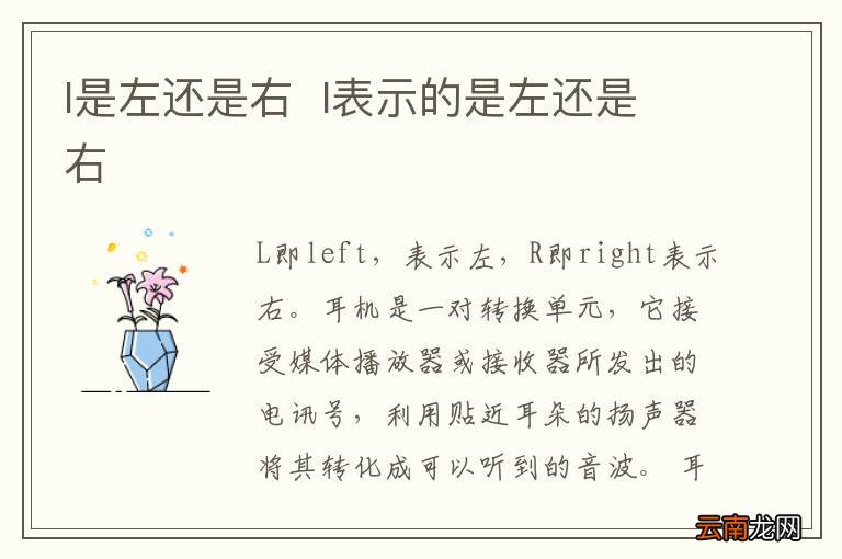 l是左还是右l表示的是左还是右