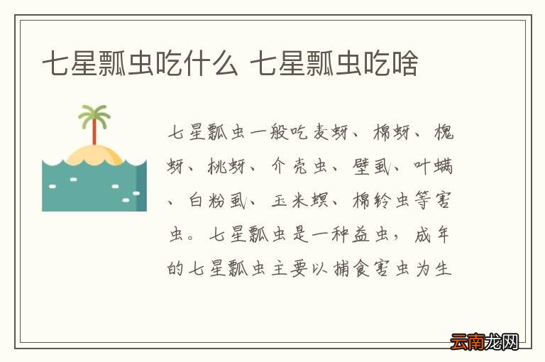 七星瓢虫吃什么 七星瓢虫吃啥