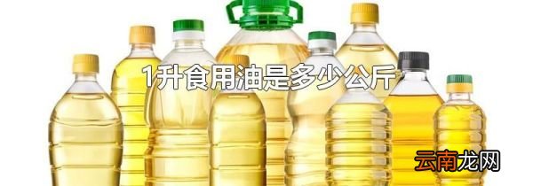 1升食用油是多少公斤