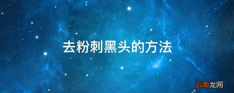 去粉刺黑头的方法