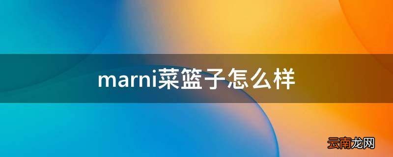 marni菜篮子怎么样
