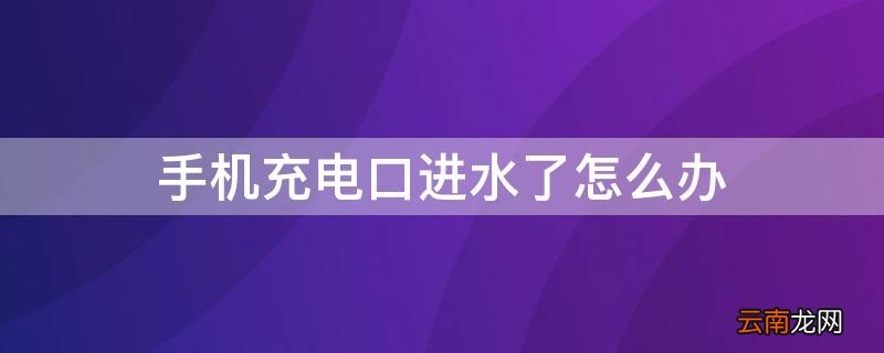 手机充电口进水了怎么办?有杂音 手机充电口进水了怎么办