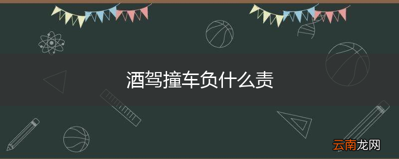 酒驾撞车负什么责