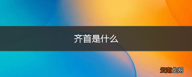 齐首是什么