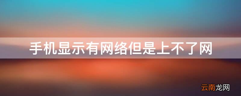 手机显示有网络但是上不了网 苹果手机显示有网络但是上不了网