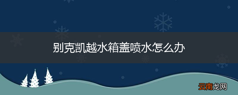 别克凯越水箱盖喷水怎么办