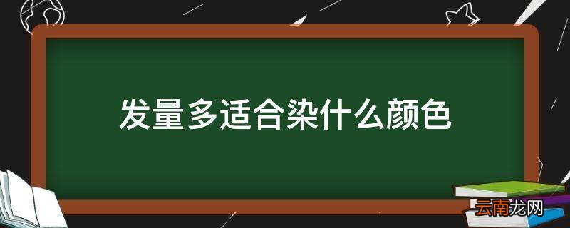 发量多适合染什么颜色