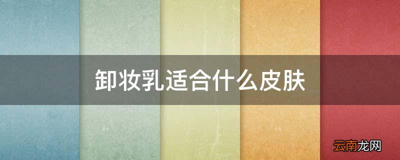 卸妆乳适合什么皮肤