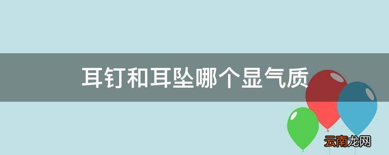 耳钉和耳坠哪个显气质