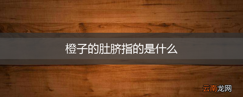 橙子的肚脐指的是什么