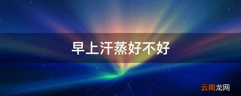 早上汗蒸好不好