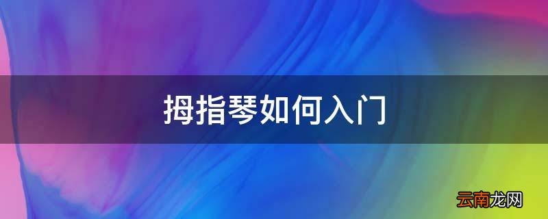拇指琴如何入门