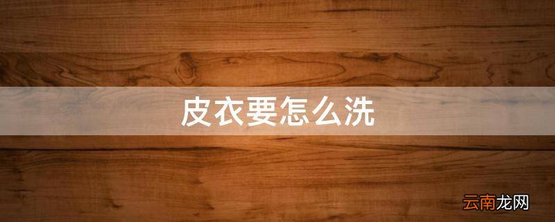 皮衣要怎么洗