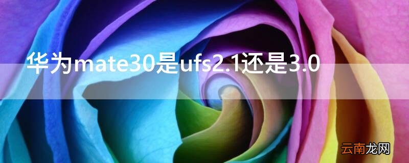 华为mate30是ufs2.1还是3.0 华为mate30是ufs3.0吗
