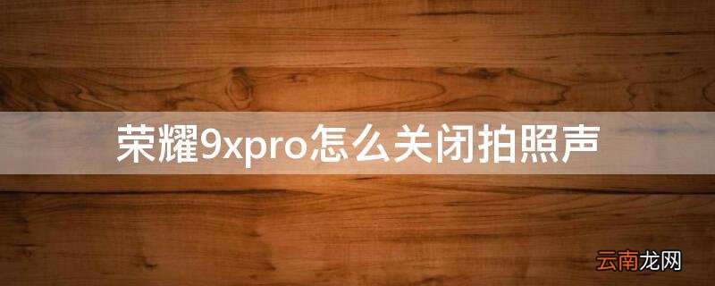 荣耀9xpro怎么关闭拍照声 荣耀9x相机升降声音怎么关
