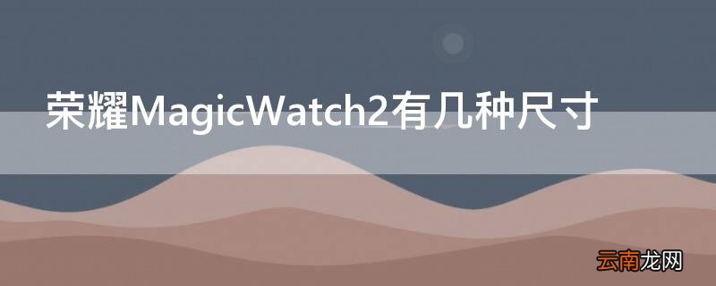 magicwatch2参数 荣耀MagicWatch2有几种尺寸