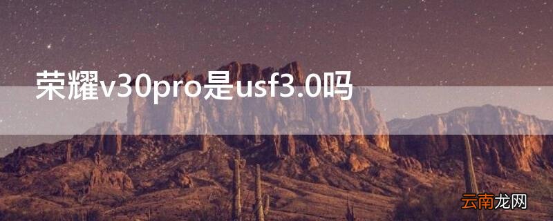 荣耀30pro+是usf3.1吗 荣耀v30pro是usf3.0吗