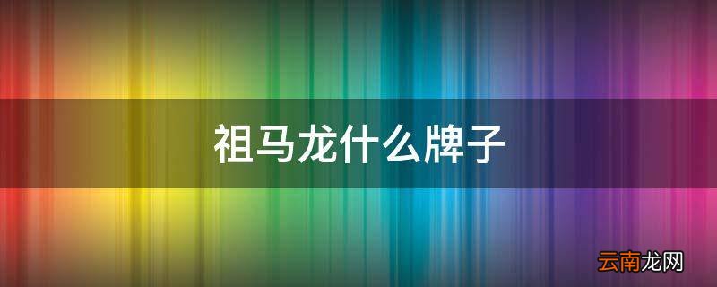祖马龙什么牌子