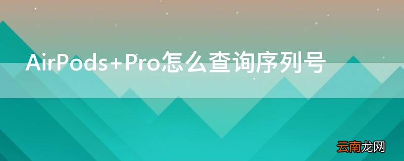 AirPods Pro怎么查询序列号