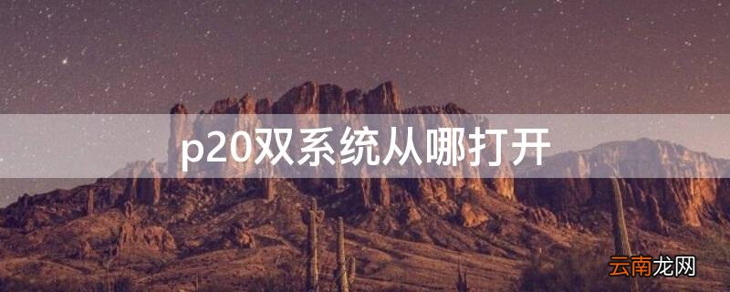华为p20怎么开双系统 p20双系统从哪打开