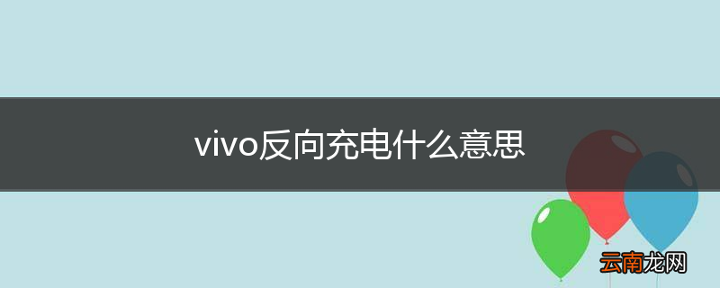 vivo反向充电什么意思