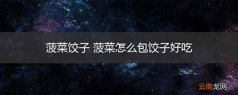菠菜饺子 菠菜怎么包饺子好吃