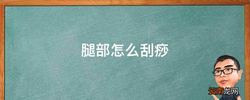 腿部怎么刮痧