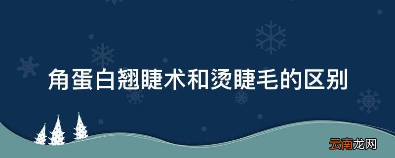 角蛋白翘睫术和烫睫毛的区别