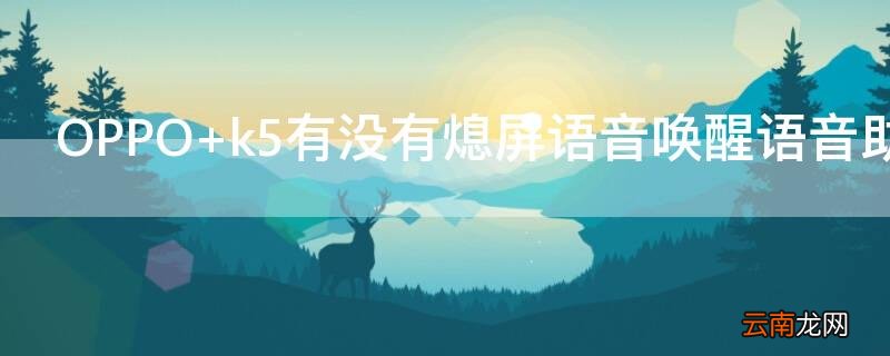 OPPO k5有没有熄屏语音唤醒语音助手