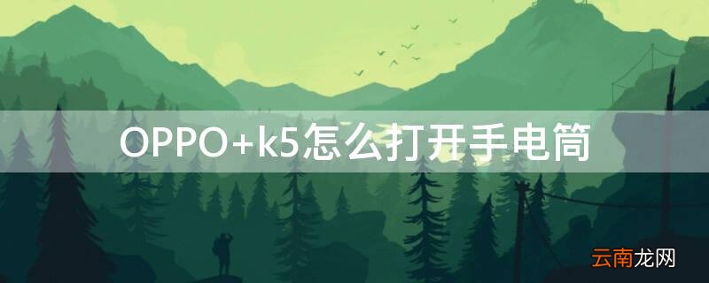 OPPO k5怎么打开手电筒