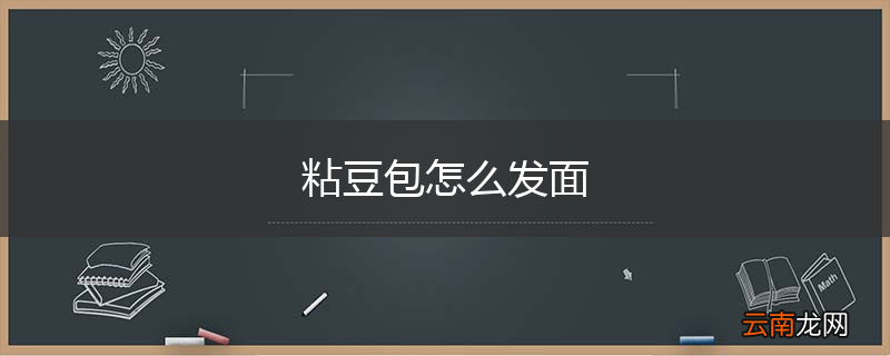 粘豆包怎么发面