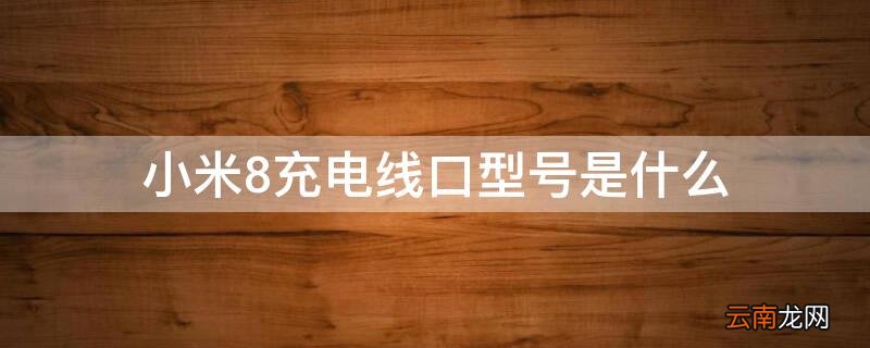 小米8充电线口型号是什么 小米8是什么充电线接口