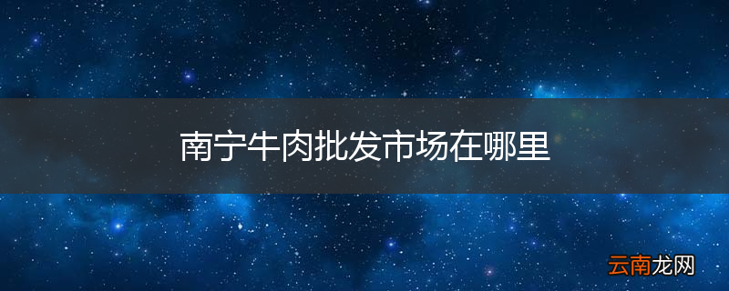 南宁牛肉批发市场在哪里