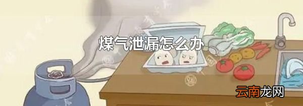 煤气泄漏怎么办