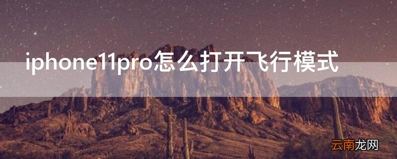 苹果11怎么打开飞行模式 iPhone11pro怎么打开飞行模式