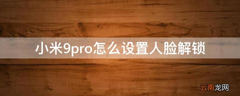 小米9pro怎么设置人脸解锁 小米9人脸解锁怎么用