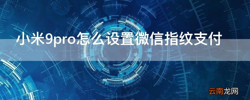 小米9pro怎么设置微信指纹支付 小米9微信指纹支付如何设置