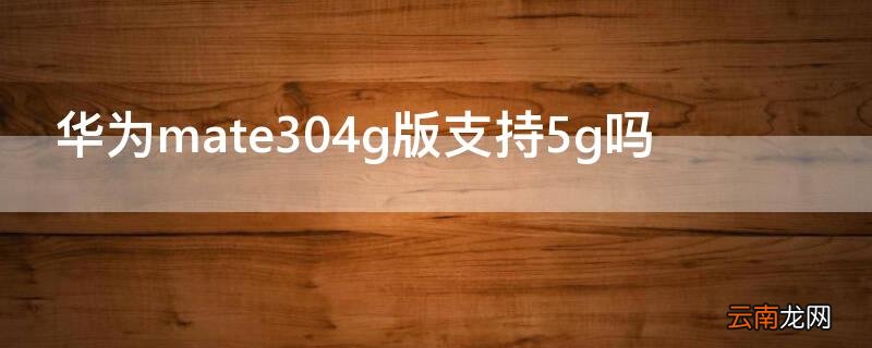华为mate304g版支持5g吗 华为mate304g版能用5g吗