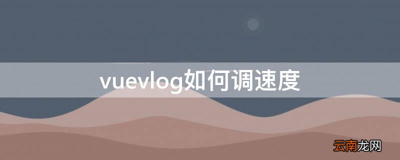 vuevlog怎么放慢速度 vuevlog如何调速度