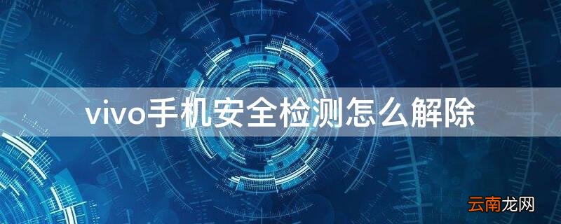 vivo手机安全检测怎么解除 vivo手机如何取消安全检测