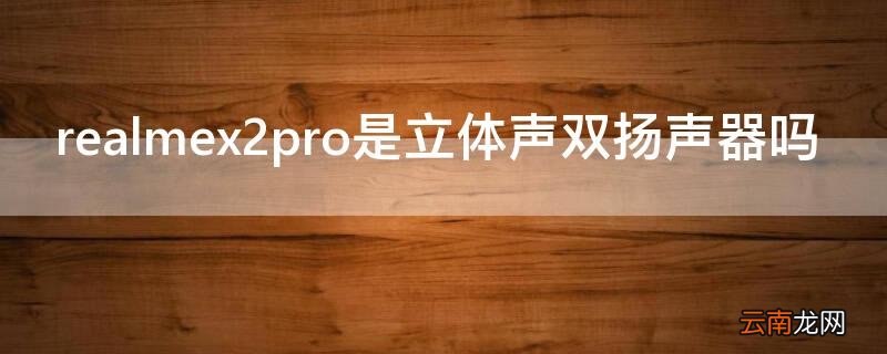 realmex2pro是立体声双扬声器吗 realmex2pro外放音质