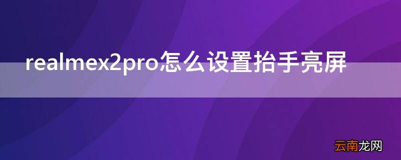 realmex2pro怎么设置抬手亮屏 realme抬起亮屏怎么使用